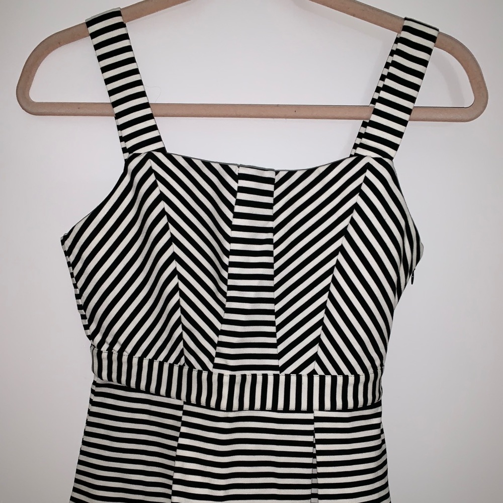 Striped peplum tank top